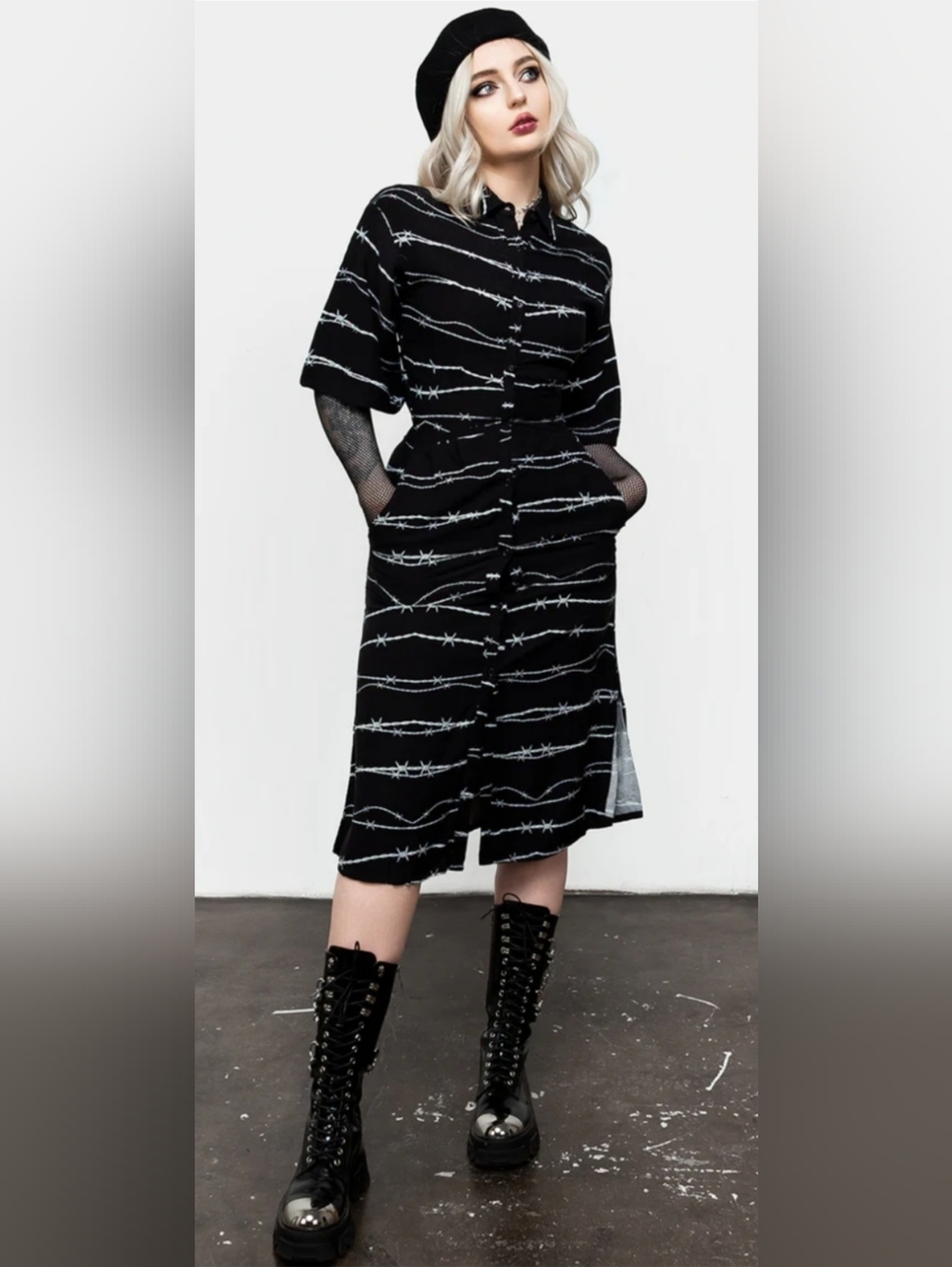 Disturbia Barbed Kimono Shirt Dress, GUC, Size 6